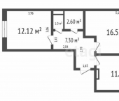 2-комн, 66кв м, этаж 7/9 Ульяновск, Промышленная улица, 80