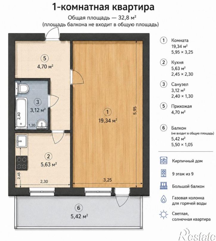 1-комн квартира Ульяновск, улица Тельмана, 12